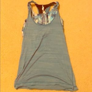 Blue Lululemon open back tank